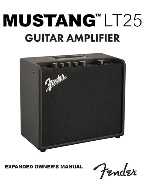 fender mustang owners manual.